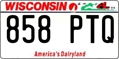 WI license plate 858PTQ