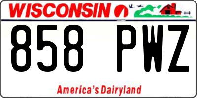 WI license plate 858PWZ