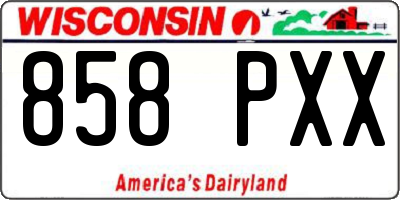 WI license plate 858PXX
