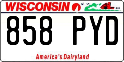 WI license plate 858PYD