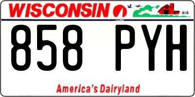 WI license plate 858PYH