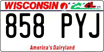 WI license plate 858PYJ