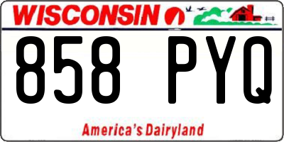 WI license plate 858PYQ