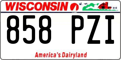 WI license plate 858PZI