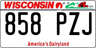 WI license plate 858PZJ