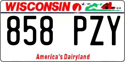 WI license plate 858PZY