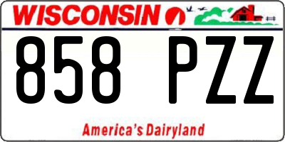 WI license plate 858PZZ