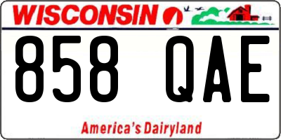 WI license plate 858QAE
