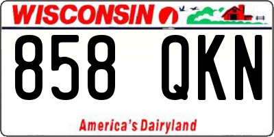 WI license plate 858QKN