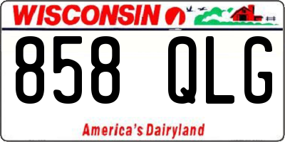 WI license plate 858QLG