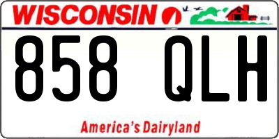 WI license plate 858QLH