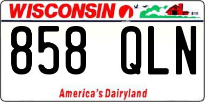 WI license plate 858QLN