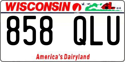 WI license plate 858QLU