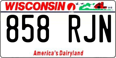 WI license plate 858RJN