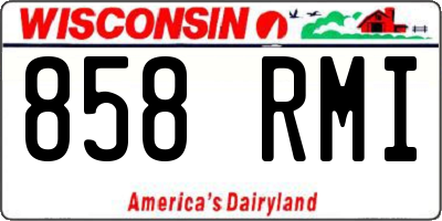 WI license plate 858RMI
