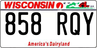 WI license plate 858RQY