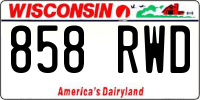 WI license plate 858RWD