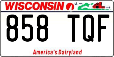 WI license plate 858TQF