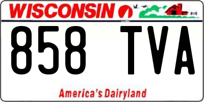 WI license plate 858TVA