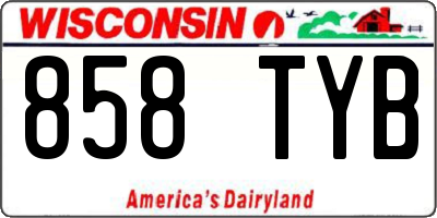WI license plate 858TYB