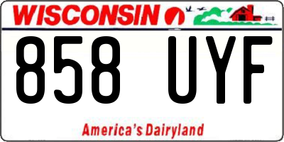 WI license plate 858UYF