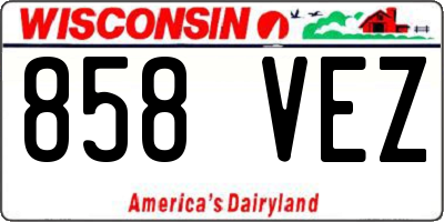 WI license plate 858VEZ