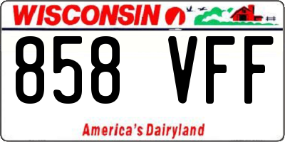 WI license plate 858VFF