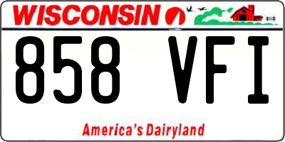 WI license plate 858VFI