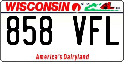 WI license plate 858VFL