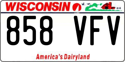 WI license plate 858VFV