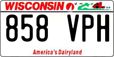 WI license plate 858VPH