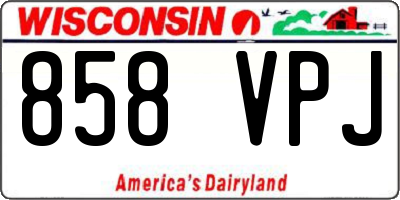 WI license plate 858VPJ