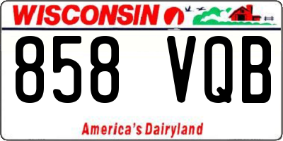 WI license plate 858VQB