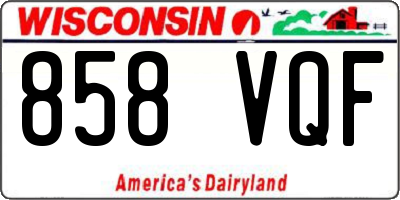 WI license plate 858VQF