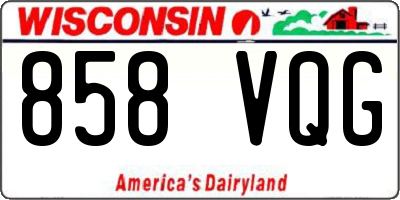 WI license plate 858VQG