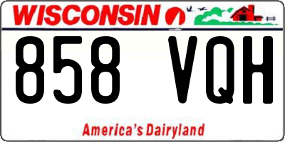 WI license plate 858VQH