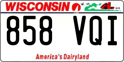 WI license plate 858VQI