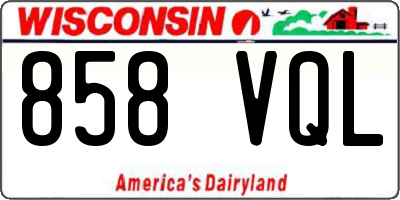 WI license plate 858VQL