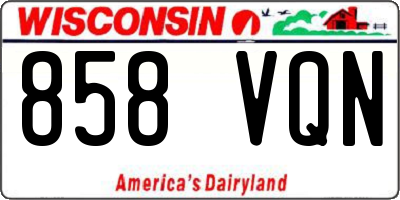 WI license plate 858VQN