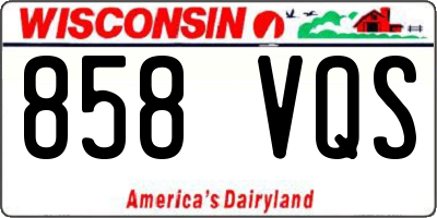 WI license plate 858VQS
