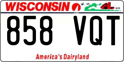 WI license plate 858VQT