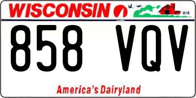 WI license plate 858VQV