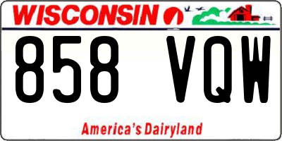WI license plate 858VQW