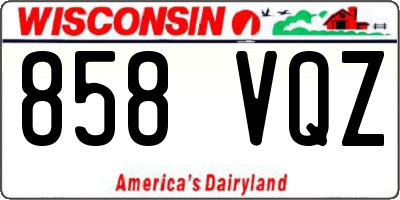 WI license plate 858VQZ