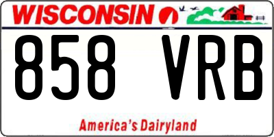 WI license plate 858VRB