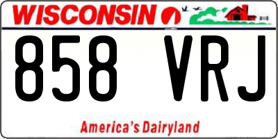 WI license plate 858VRJ