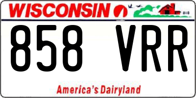 WI license plate 858VRR