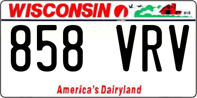 WI license plate 858VRV