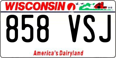 WI license plate 858VSJ