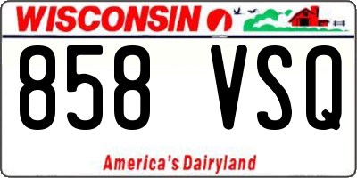 WI license plate 858VSQ